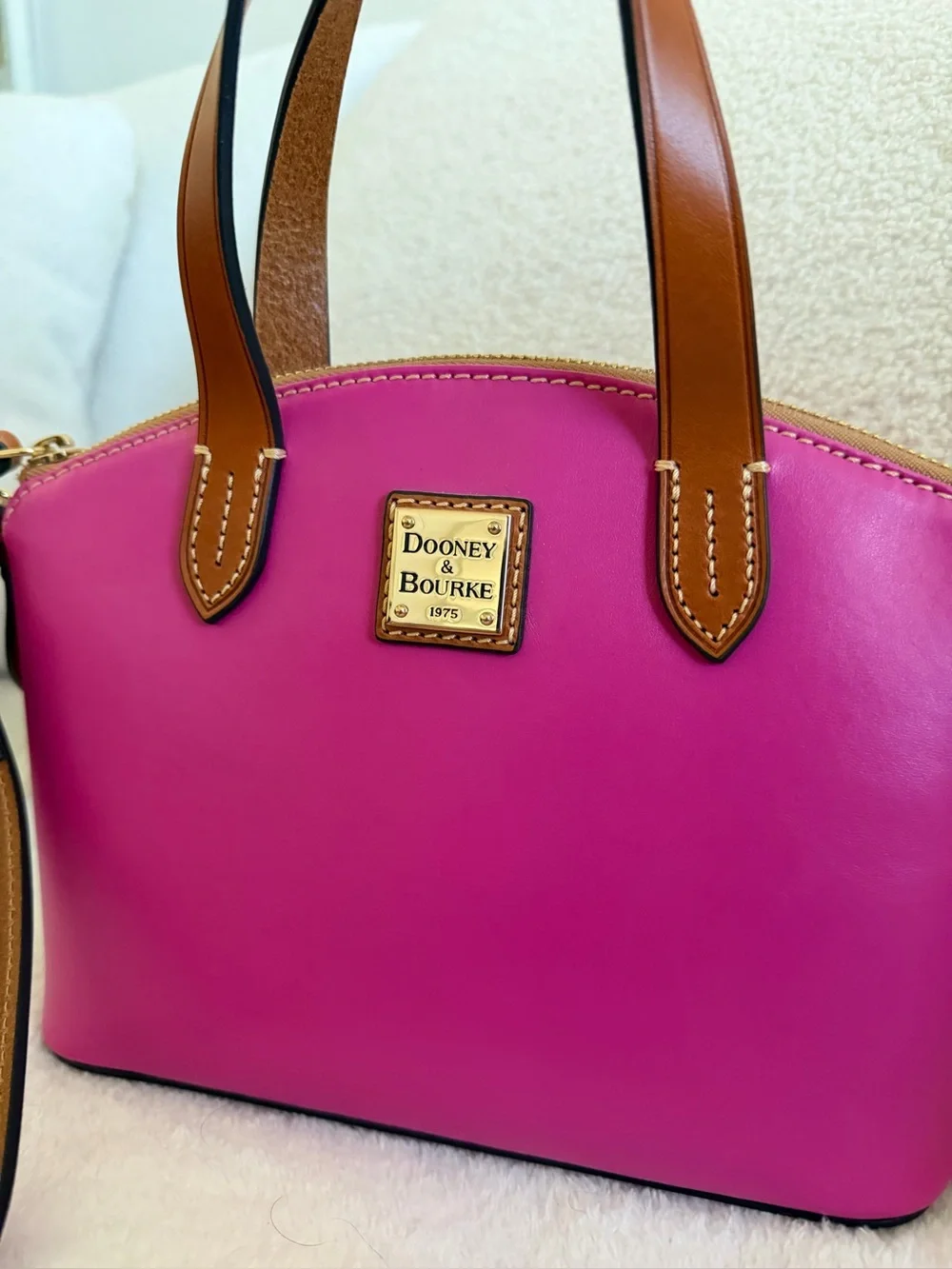 Dooney & Bourke Wexford Leather Ruby Satchel Pink